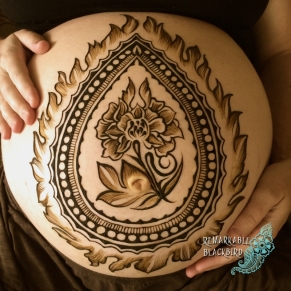 warrior belly henna